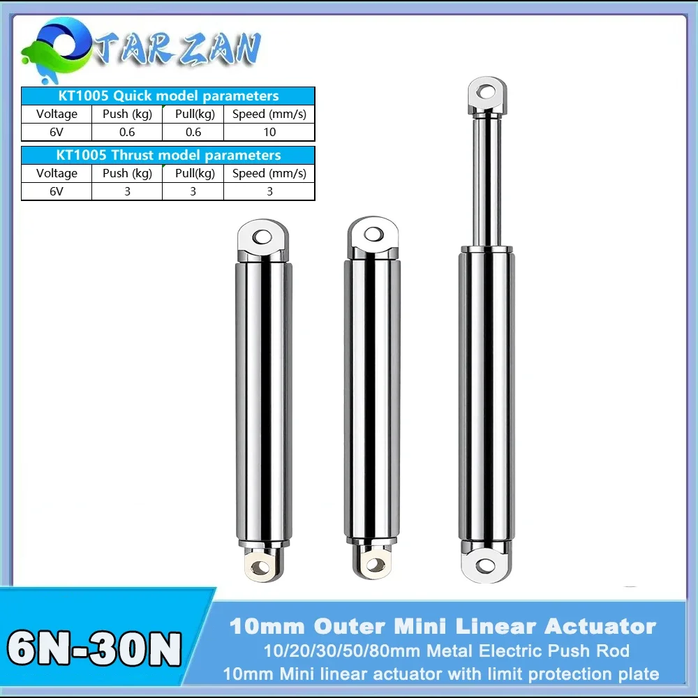 Electro Gadgets - 10mm Linearantrieb, einziehbarer Stifttyp, 10/20/30mm, elektrische