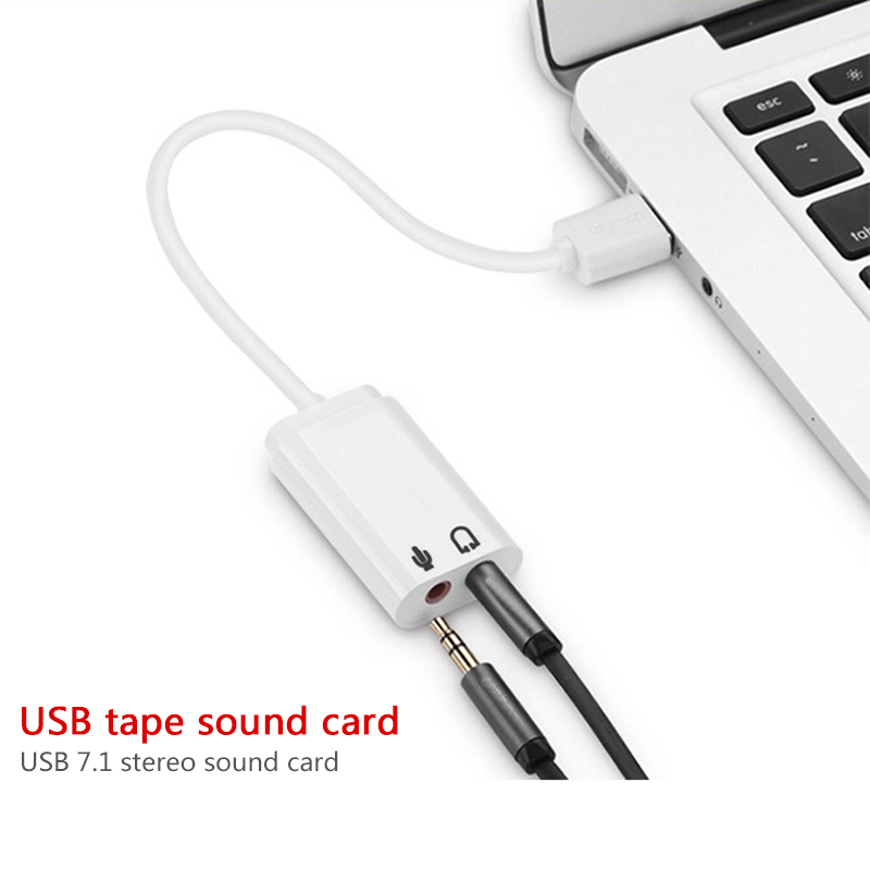 Usb Sound Card External - 3d weiß 2,0 virtuelle 7,1 Kanal
